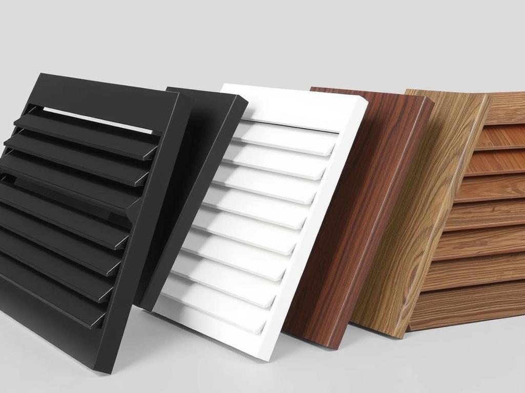 Aluminium louvre window blades in different finishes