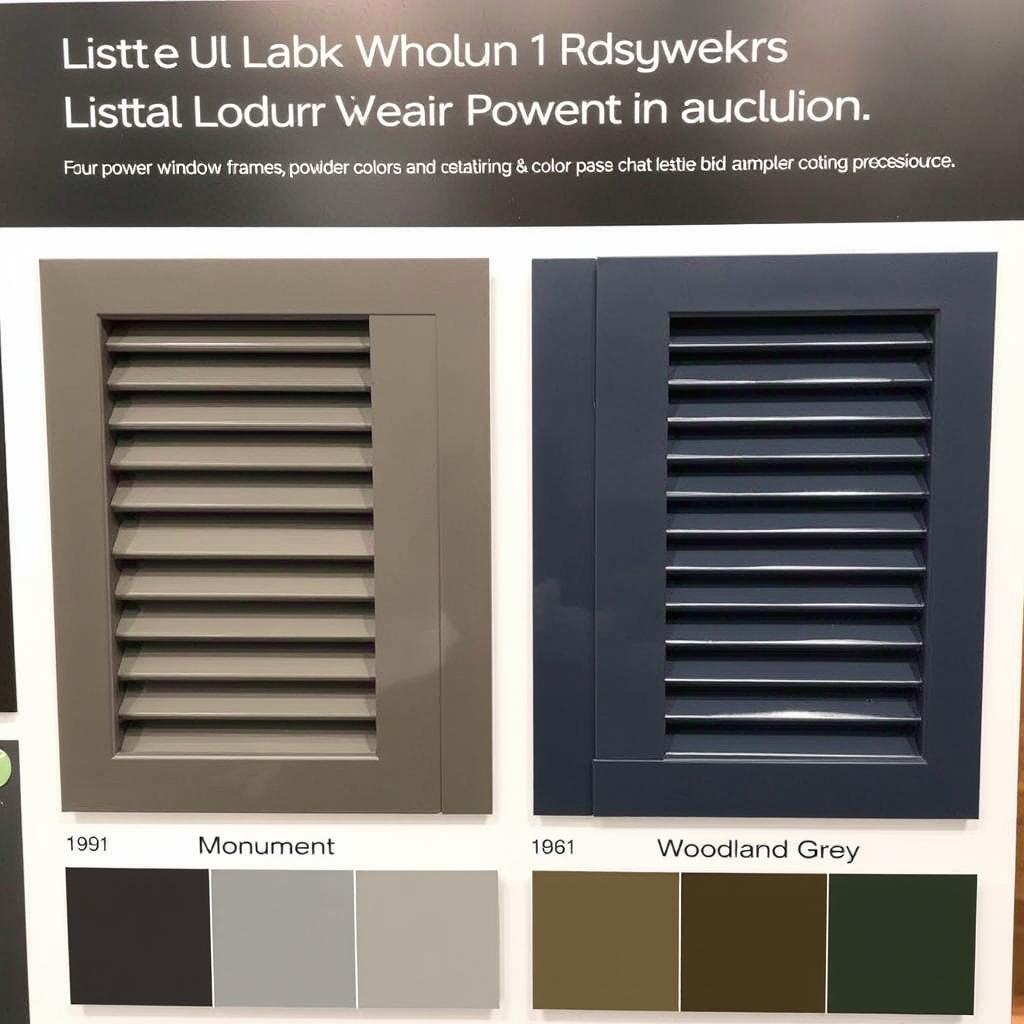 Color options for louvre window frames in Australia