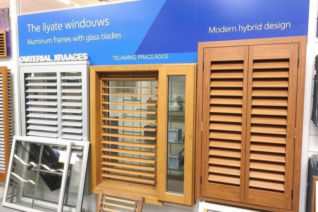 Different materials used for louvre windows in Australia
