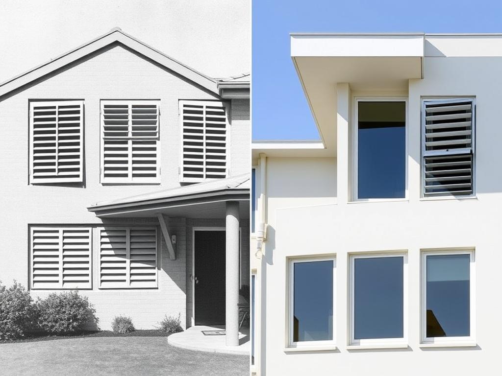 Historical evolution of louvre windows in Australian architecture
