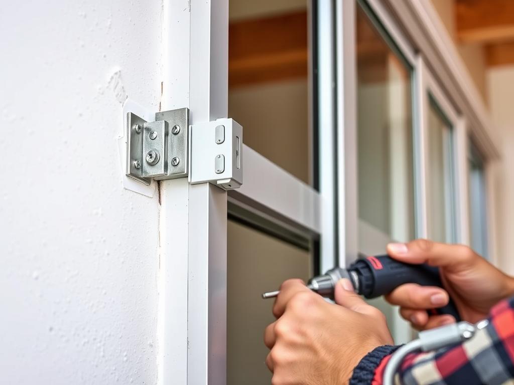 Installation components for Aluminium Sliding Doors Sydney showing frame anchoring and sealing
