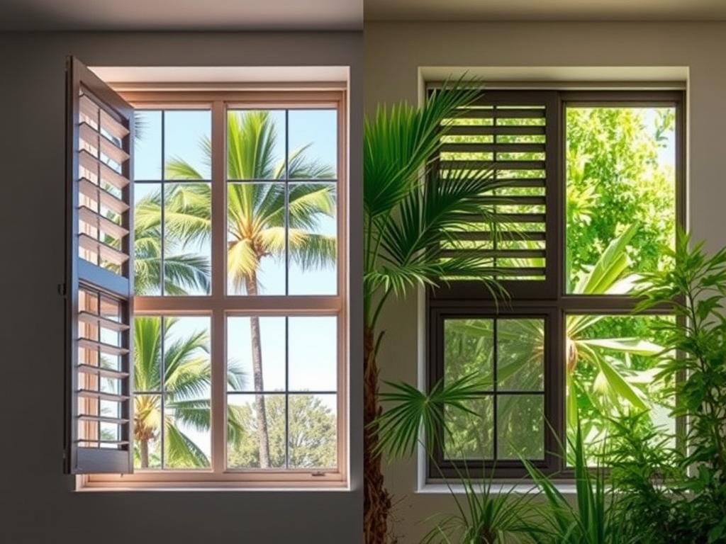 Louvre windows in different Australian climate zones
