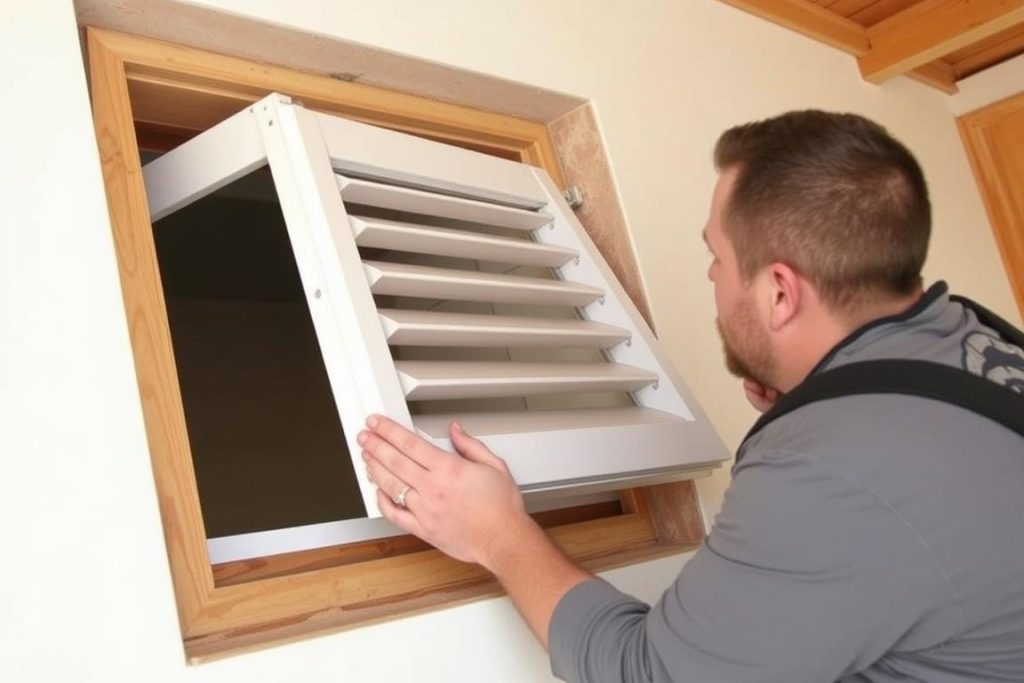 Professional installation of louvre windows