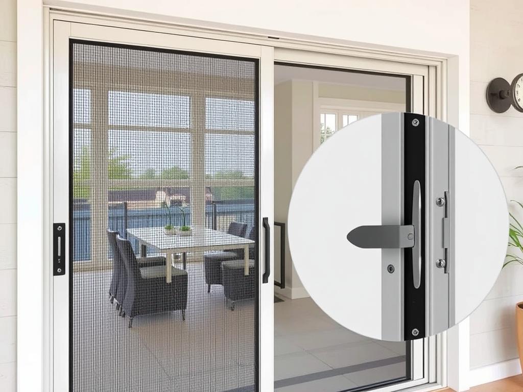 Sliding doors with integrated security screens