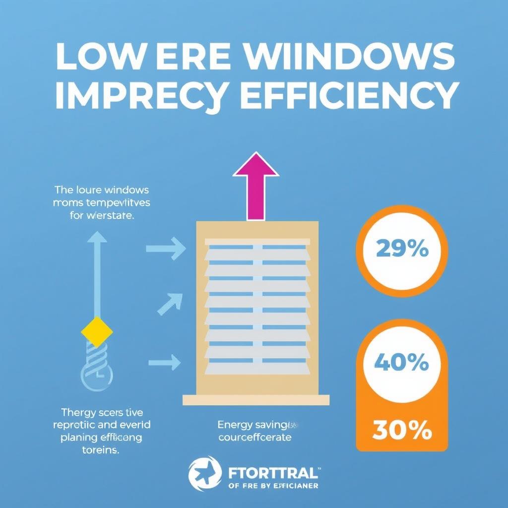 Diagram showing energy efficiency benefits of louvre windows