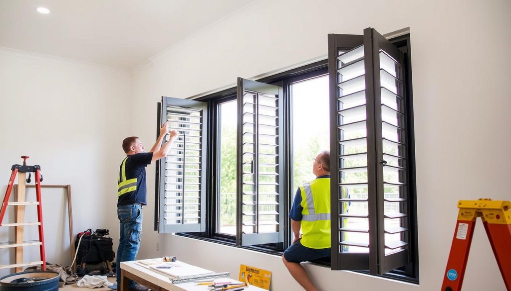 Professional installation of custom louvre windows in a Sydney home