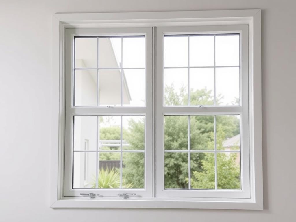 Double-hung aluminium window showing both sashes and ventilation capabilities in a Sydney home