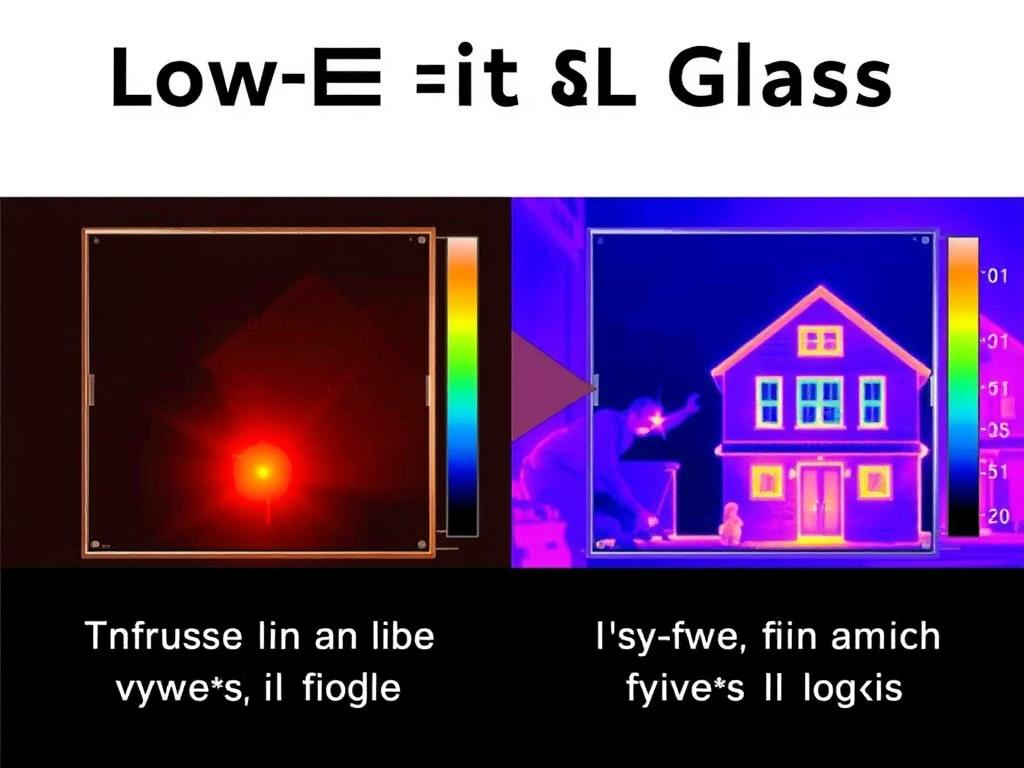 Low-E glass demonstration showing heat reflection properties while allowing visible light