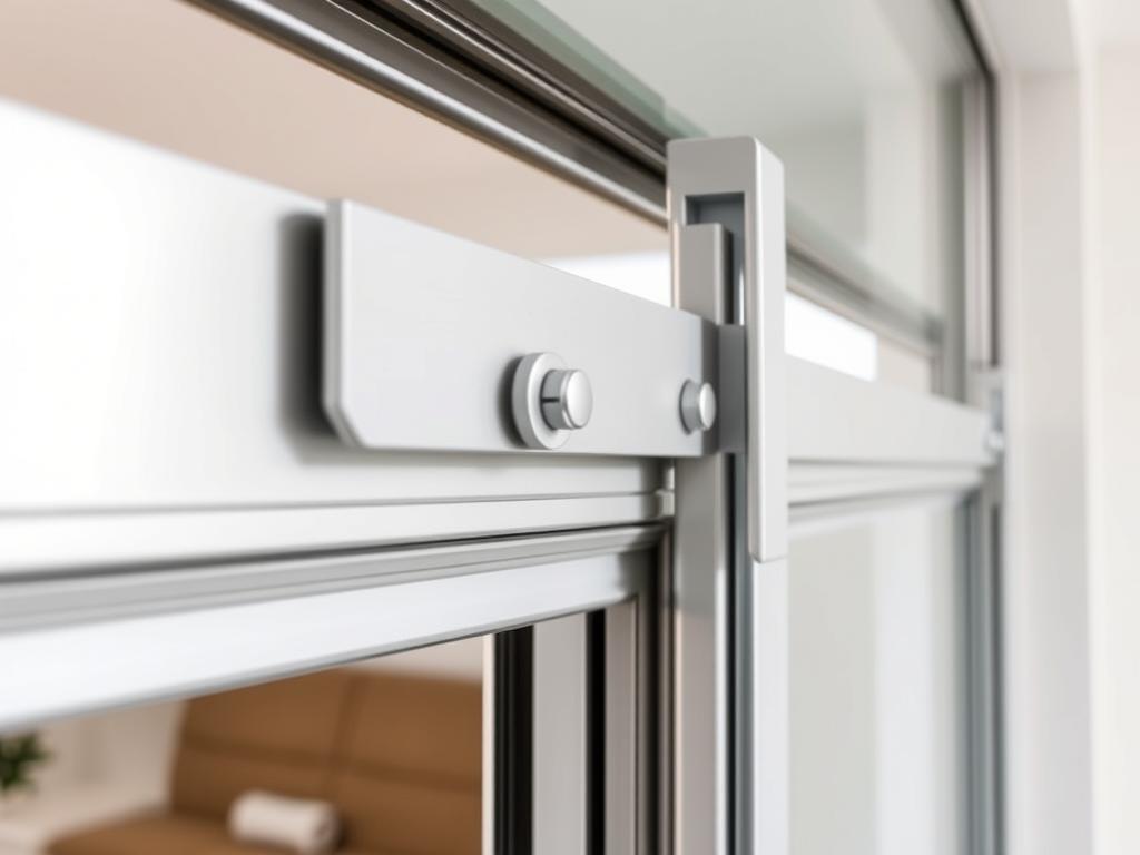Modern sliding aluminium window system showing smooth track mechanism and security features