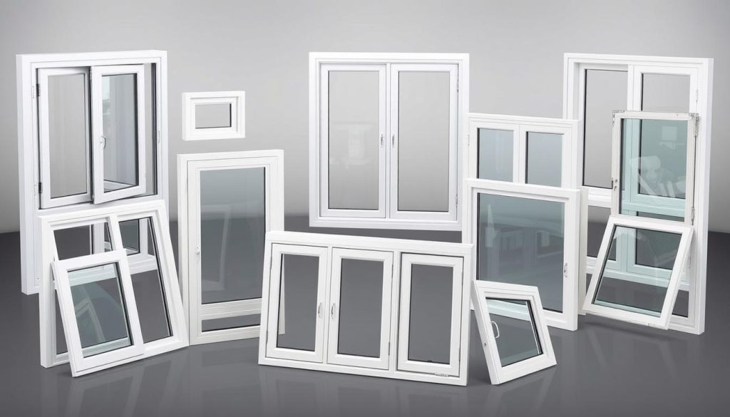 Showcase of Brightview Aluminium's energy-efficient window range including casement, sliding and fixed options