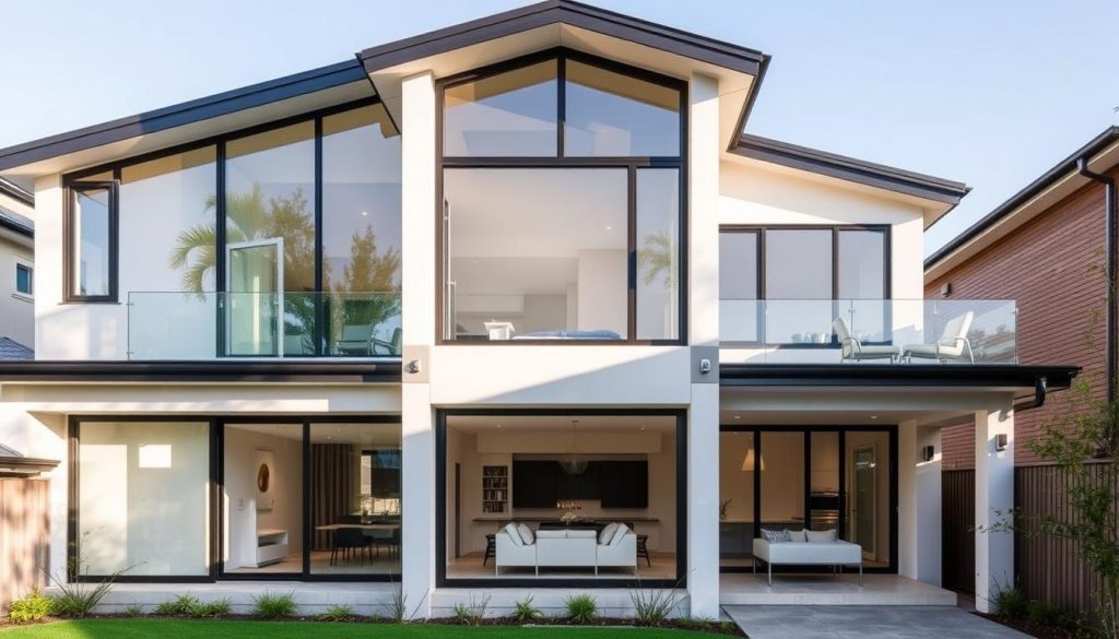 Sydney home featuring Brightview Aluminium's energy-efficient window installation
