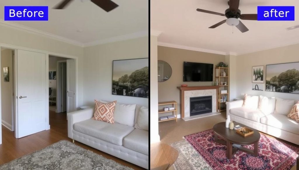 Before and after sound level measurements showing noise reduction achieved with acoustic aluminium louvre windows in a Sydney home