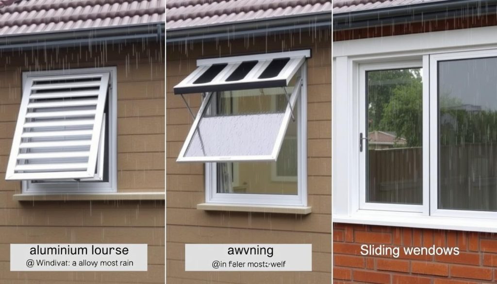 Comparison of different window types showing their performance in Sydney weather conditions