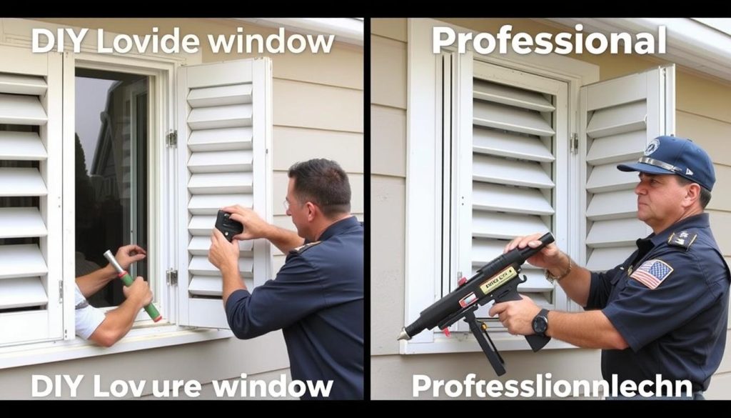 Side-by-side comparison of DIY vs professional louvre window repair