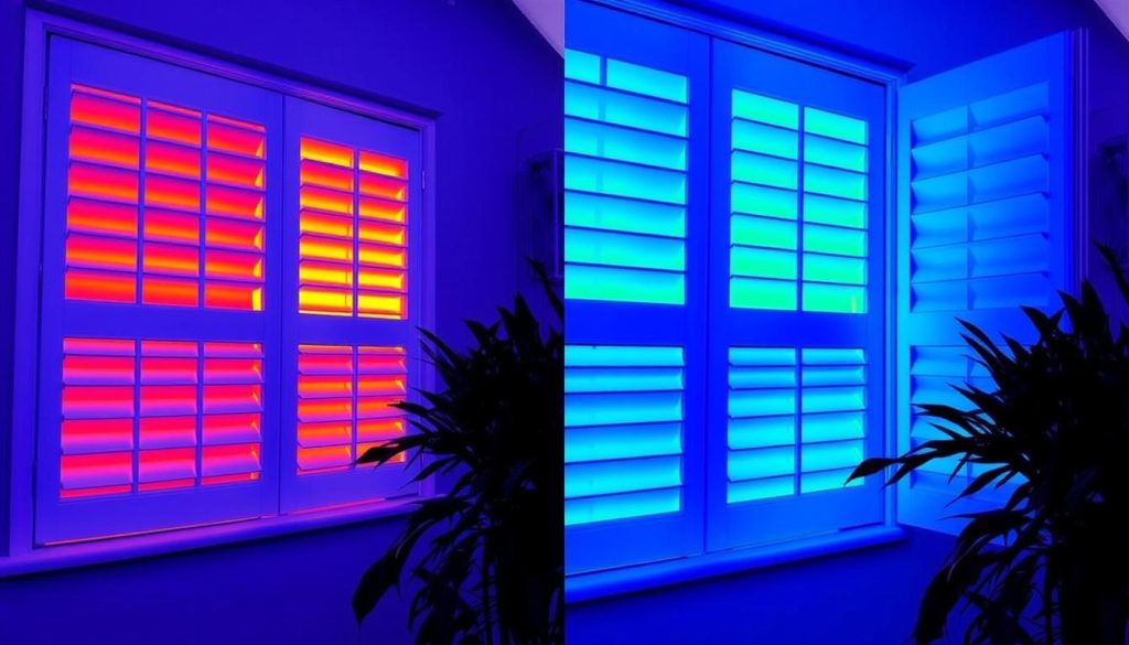 Thermal imaging comparison of single vs double glazed louvre windows